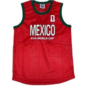 FIFA World Cup 2026 Mexico Mesh Jersey Tank Top Sleeveless Sample Youth M 10/12